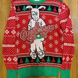 Red Christmas Story Sweater Men’s Small
